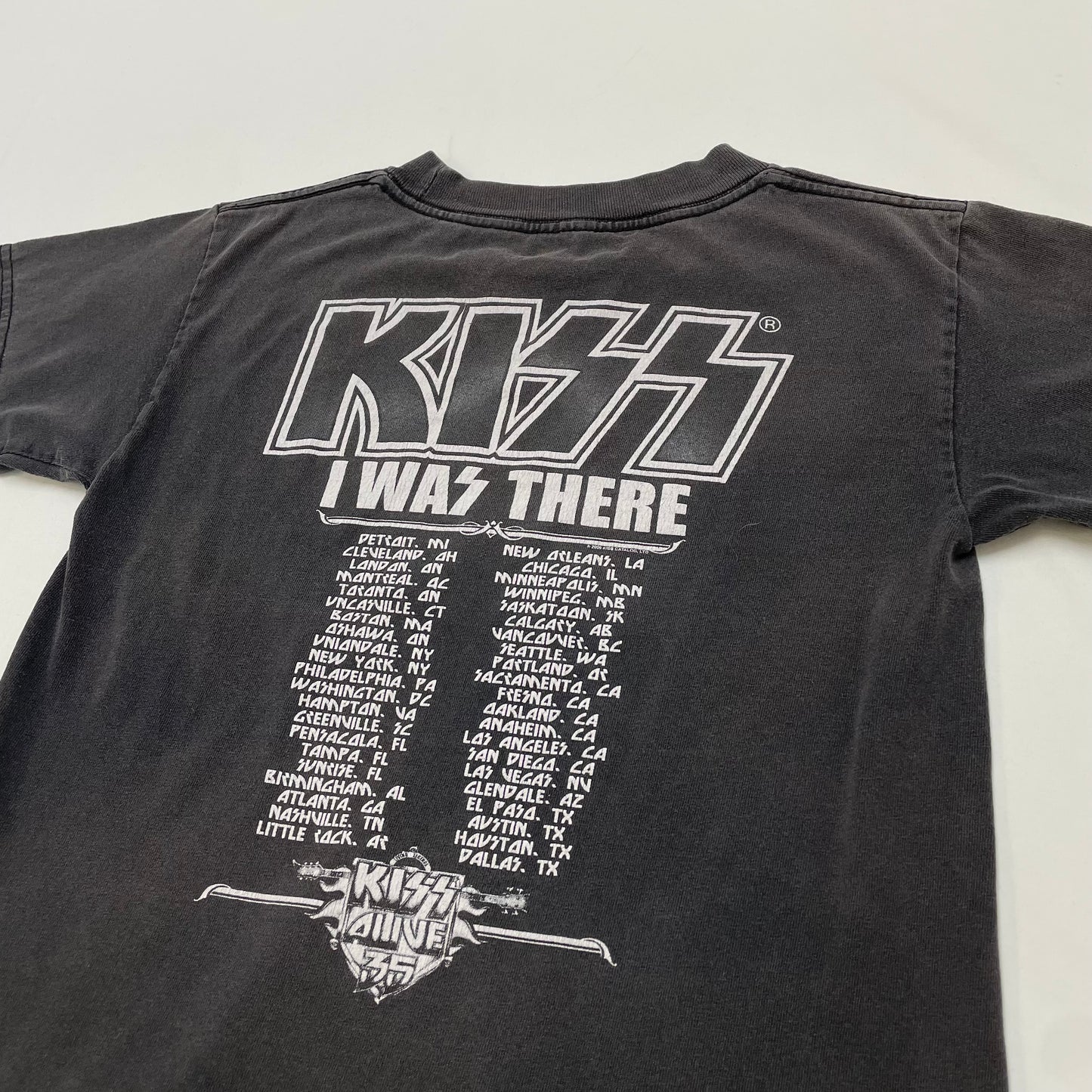 2009 Kids Vintage KISS Tour Tshirt 8-10y Baby Tee