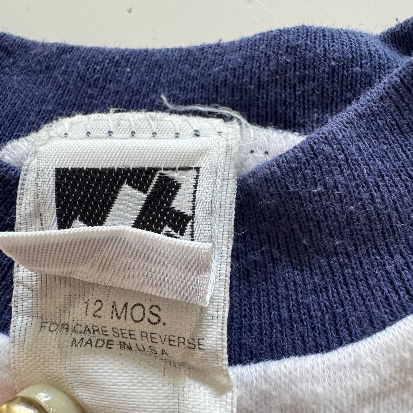 1988 Kids Baby Vintage Jog Togs Minnesota Twins MLB 50/50 White Short Sleeve T-Shirt 12m Made in USA