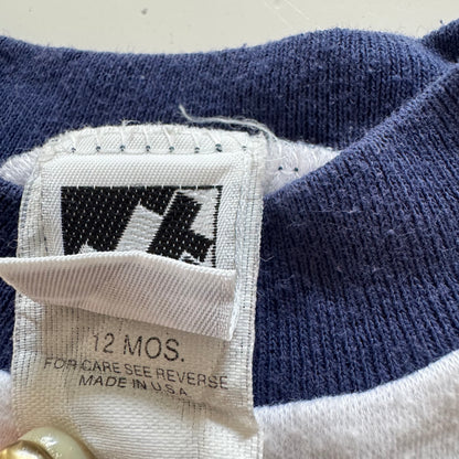 1988 Kids Baby Vintage Jog Togs Minnesota Twins MLB 50/50 White Short Sleeve T-Shirt 12m Made in USA