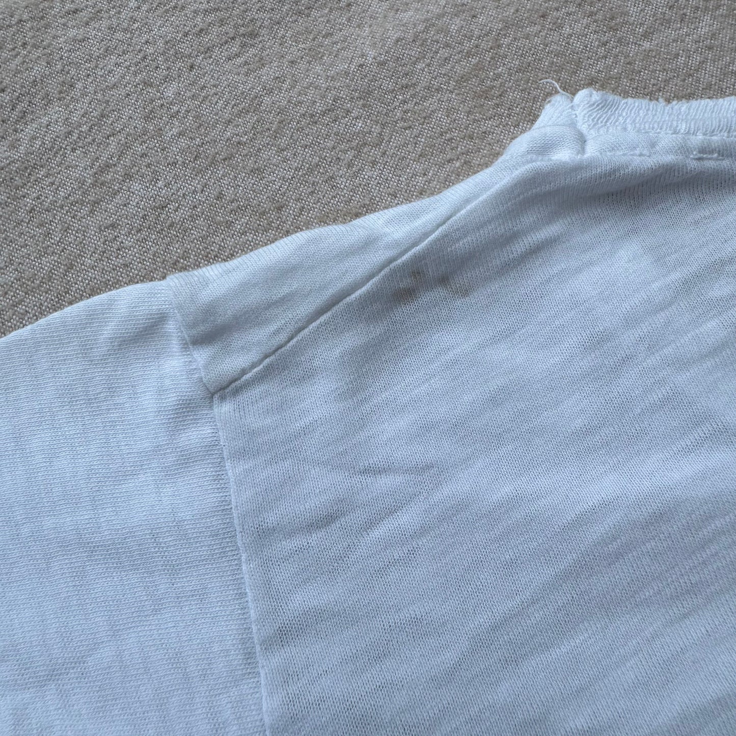 60s Kids Vintage Batman Rare Great Graphic Short Single Stitch Sleeve White T-Shirt 6Y 7Y Baby Tee