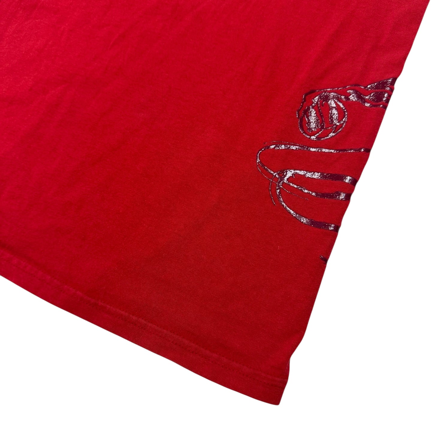 Y2K Kids Vintage Nike Red 100% Cotton Loose Tank Top M