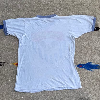 70s 80s Kids Teen Vintage Walt Disney Mickey Crest Shield Short Sleeve T-Shirt 10Y 11Y 12Y