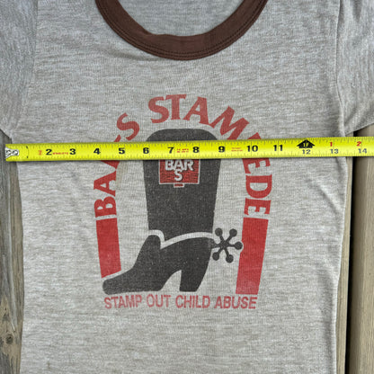 70s 80s Vintage Kids Bar-S Stampede T-Shirt M 10-12Y