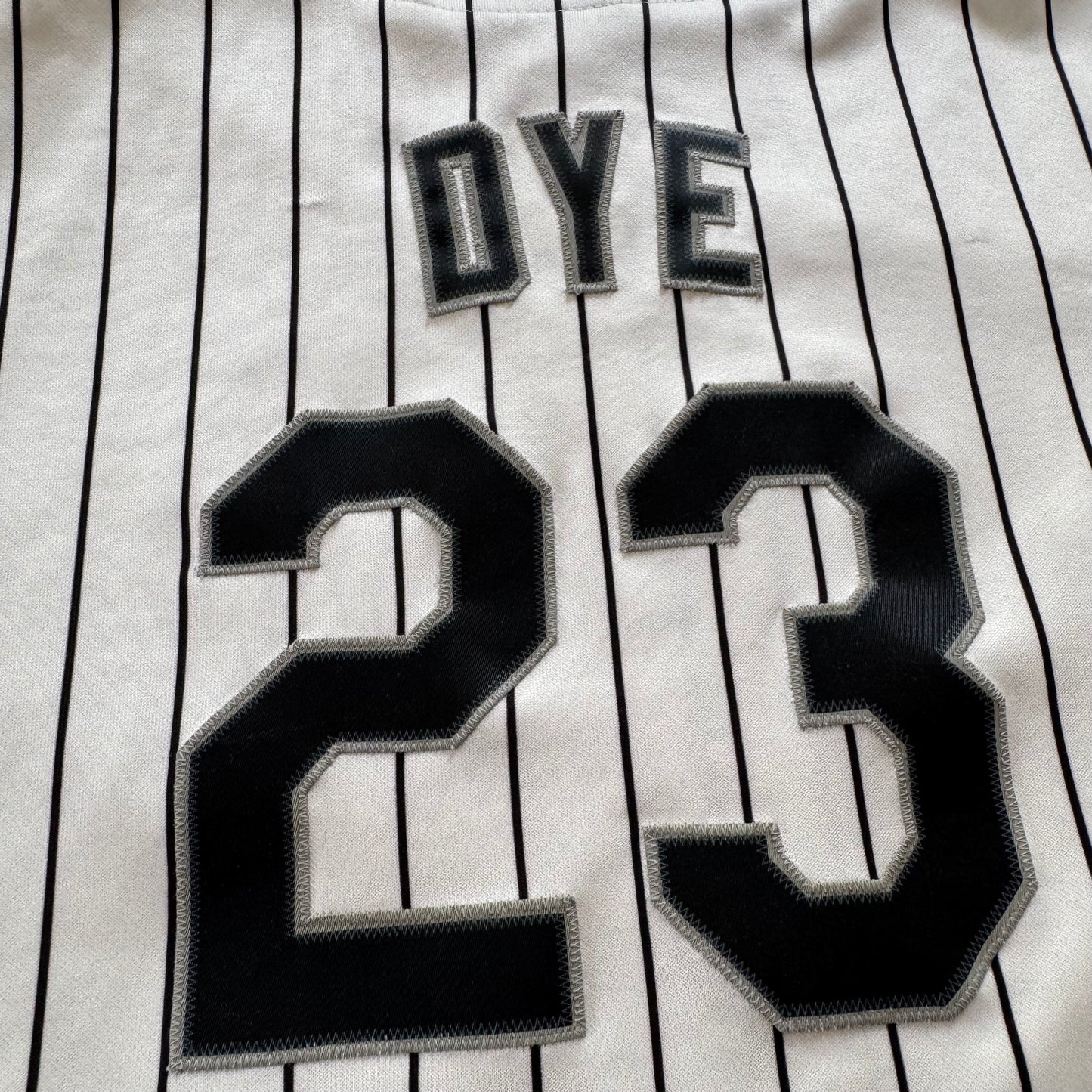 90s Kids Vintage MLB Majestic Jersey Chicago White Sox White/Black 23 Dye Button Up 11Y 12Y 13Y 14Y