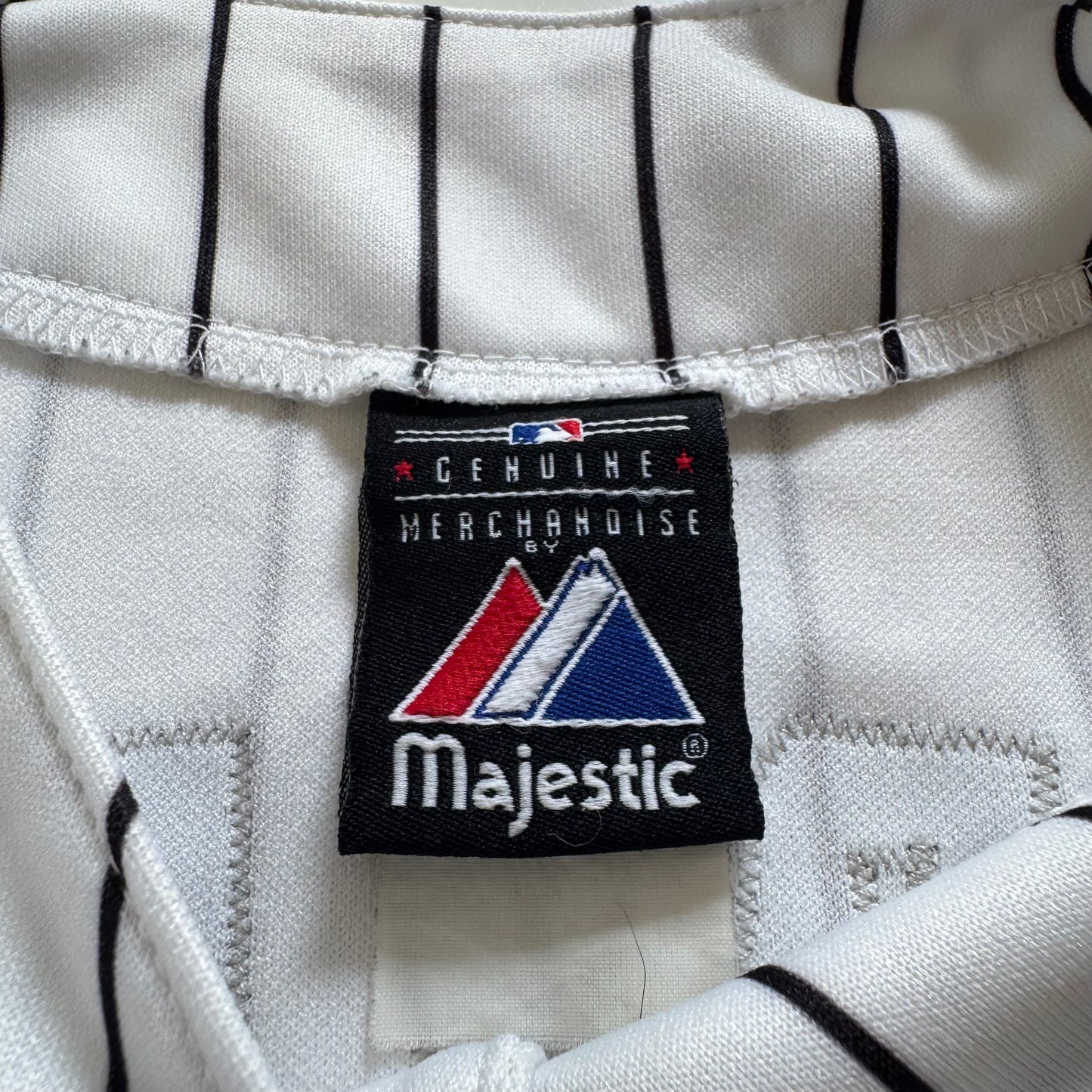 90s Kids Vintage MLB Majestic Jersey Chicago White Sox White/Black 23 Dye Button Up 11Y 12Y 13Y 14Y