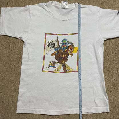 90s Kids Teen Vintage Muppet Treasure Island Jim Henson White Single Stitch Short Sleeve 100% Cotton T-Shirt 14/16Y