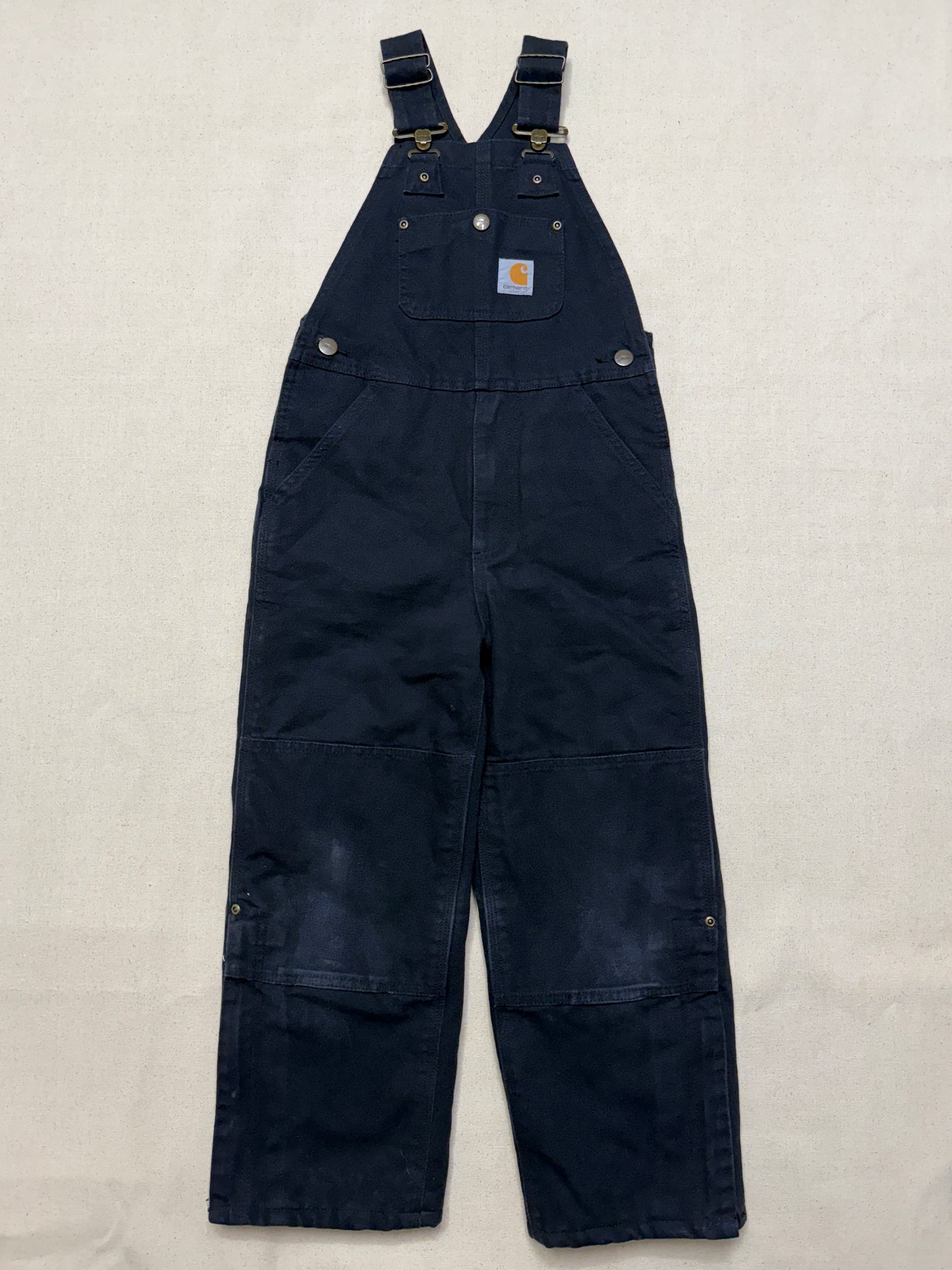 Modern Kids Carhartt Black Bib Double Knee Quilted Liner Overall / 5y 6y