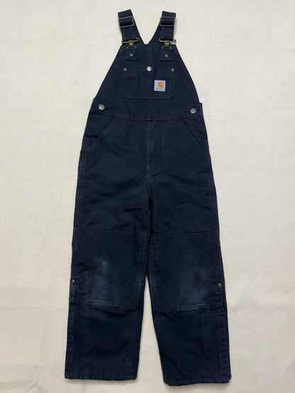 Modern Kids Carhartt Black Bib Double Knee Quilted Liner Overall / 5y 6y