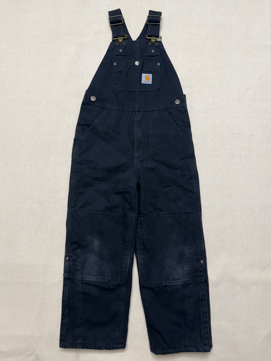 Modern Kids Carhartt Black Bib Double Knee Quilted Liner Overall / 5y 6y