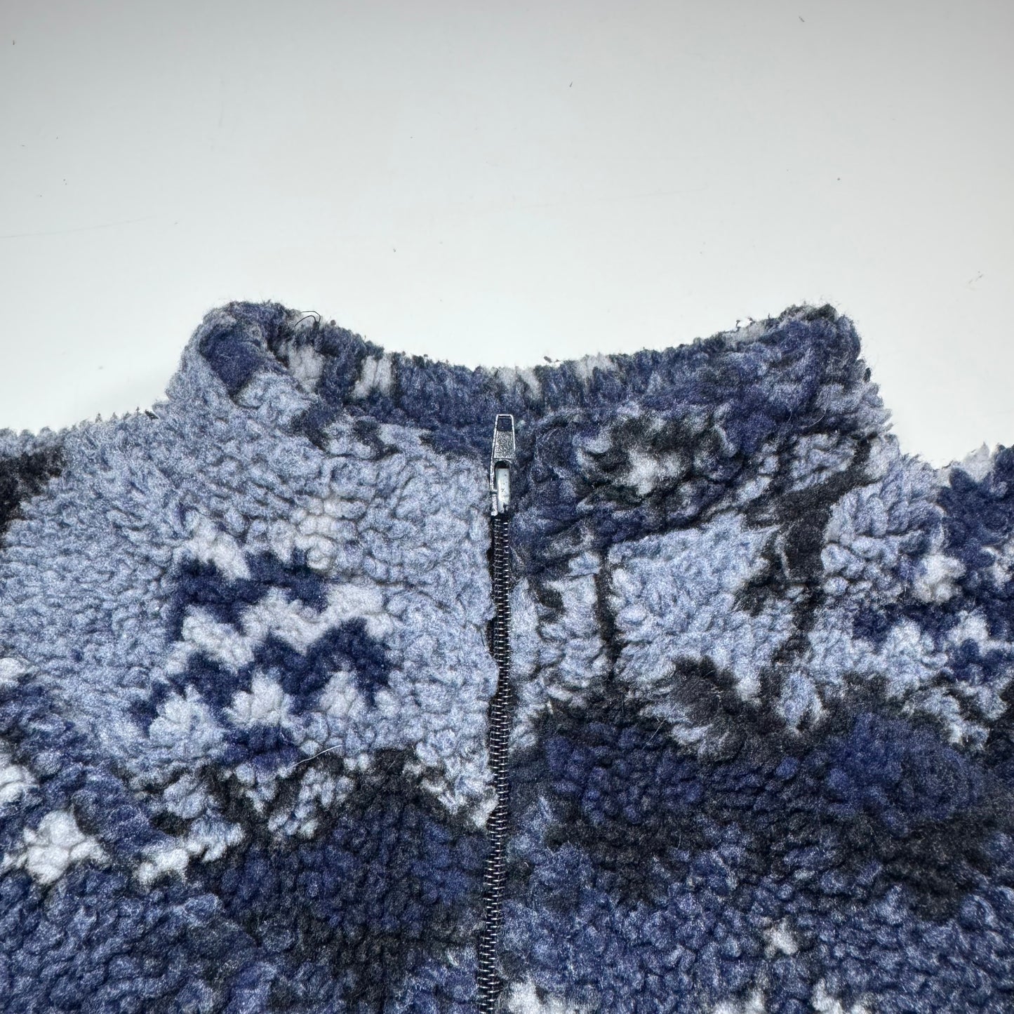 90s Kids Toddler Vintage Zip Fleece Raindeer Blue Tone Black Mountain Fleece S 3T 4Y 5YMade in USA