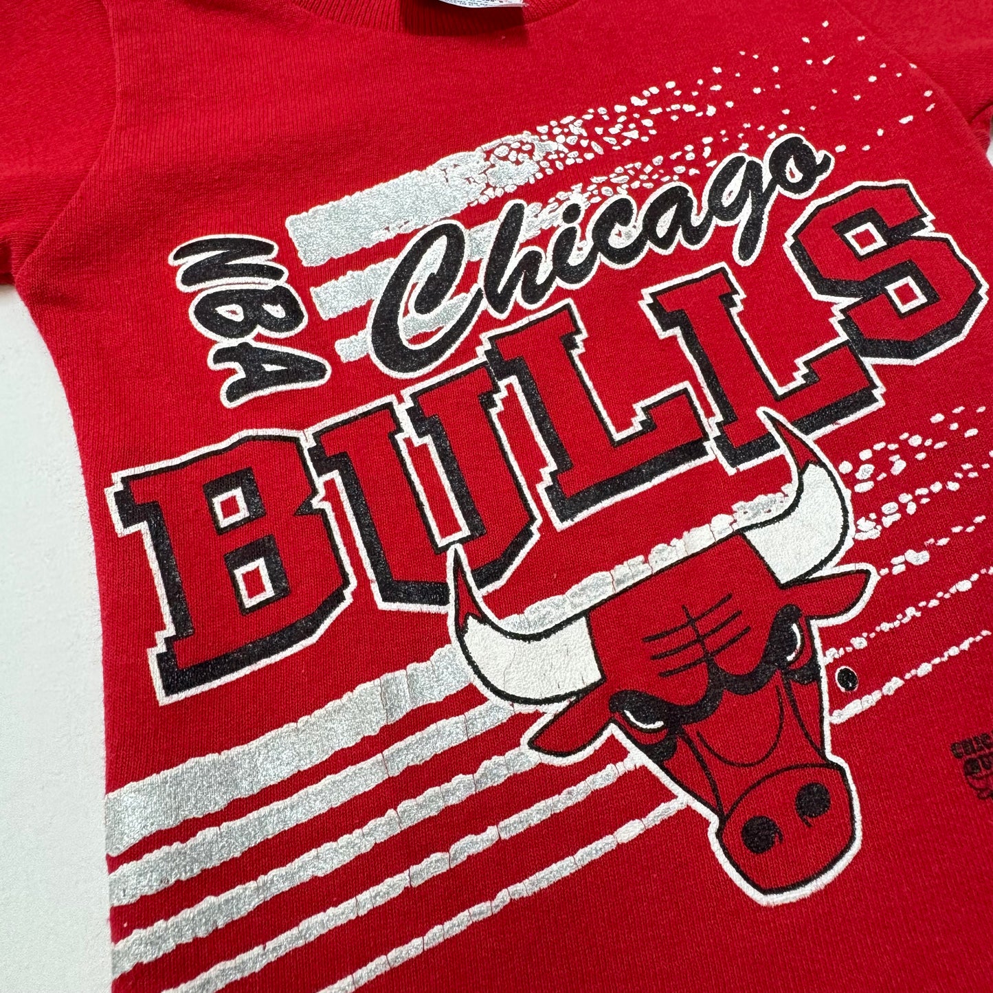 90s Kids Baby Infant Vintage NBA Chicago Bulls Red Single Stitch Short Sleeve 50/50 T-Shirt 18 m Made in USA
