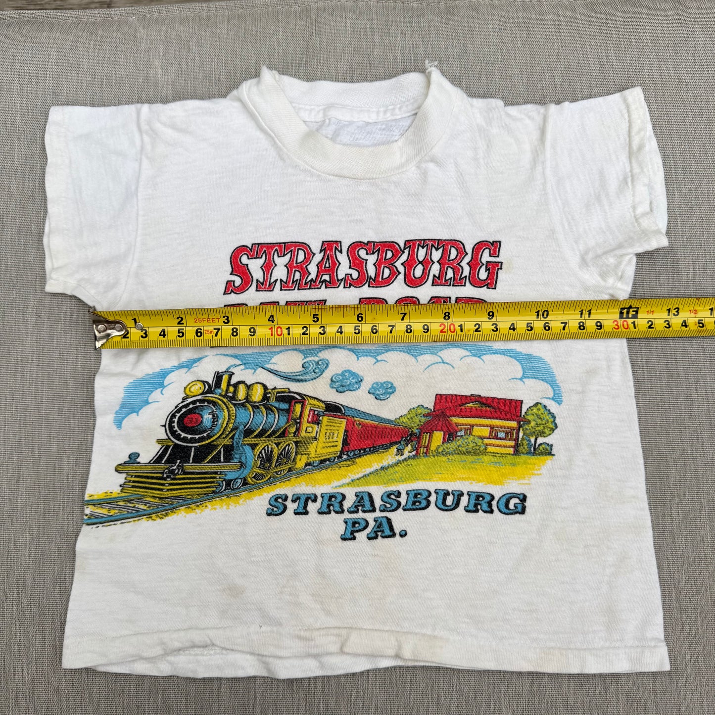 60s Kids Toddler Vintage Strasburg Rail Road PA Souvenir Single Stitch Short Sleeve T-Shirt 2T 3T 4Y