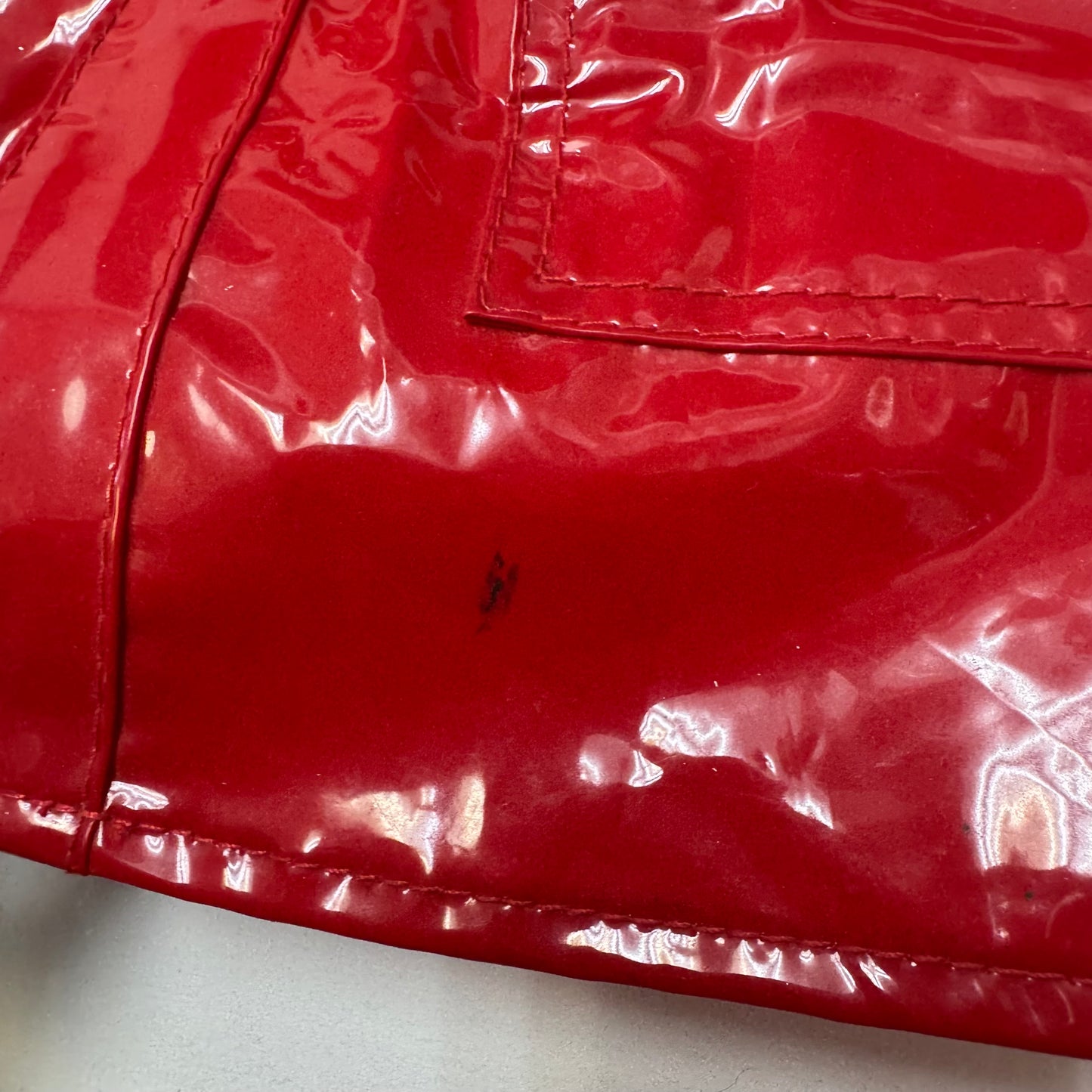 90s Kids Vintage Red NBA Chicago Bulls Hooded Rain Long Coat With Pockets 5Y 6Y