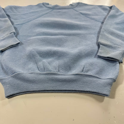 80s Kids Vintage Disney Mickey Mouse Light Blue Pullover Crew Sweatshirt M 6Y 7Y 8Y Made in USA