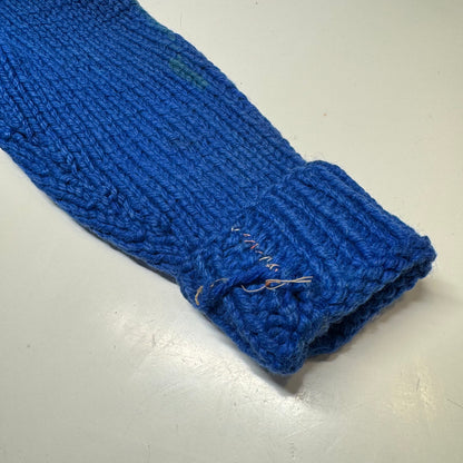 50s 60s Kids Toddler Vintage Blue Cowichan Sweater With Bears/ 3T 4T 5T