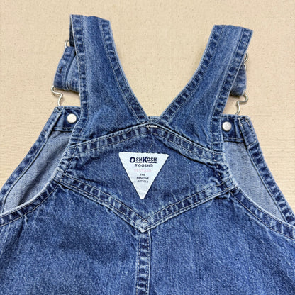 2000’ Y2K Kids Toddler Vintage Oshkosh Bgosh Lace Hand Stitched Loose Fit Denim Overall / 3T