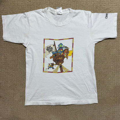 90s Kids Teen Vintage Muppet Treasure Island Jim Henson White Single Stitch Short Sleeve 100% Cotton T-Shirt 14/16Y