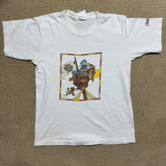90s Kids Teen Vintage Muppet Treasure Island Jim Henson White Single Stitch Short Sleeve 100% Cotton T-Shirt 14/16Y