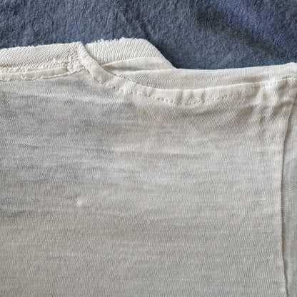 60s Kids Vintage Batman Rare Great Graphic Short Single Stitch Sleeve White T-Shirt 6Y 7Y Baby Tee