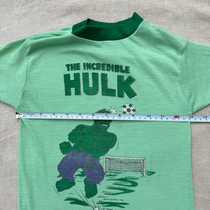 70s Kids Vintage Marvel The Incredible Hulk Green Short Single Stitch Sleeve 5Y 6Y 7Y Baby Tee