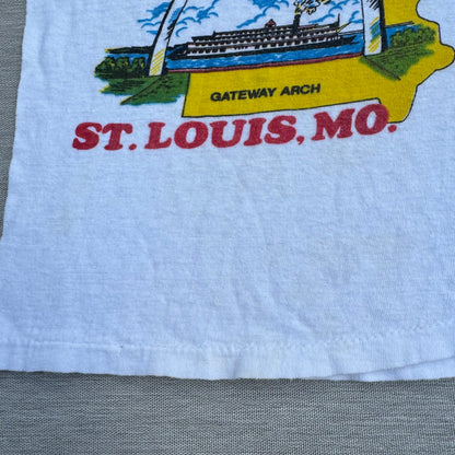 60s Kids Toddler Vintage Gateway Arch St Louis, Missouri Souvenir Single Stitch Short Sleeve T-Shirt 3Y 4Y 5Y Baby Tee