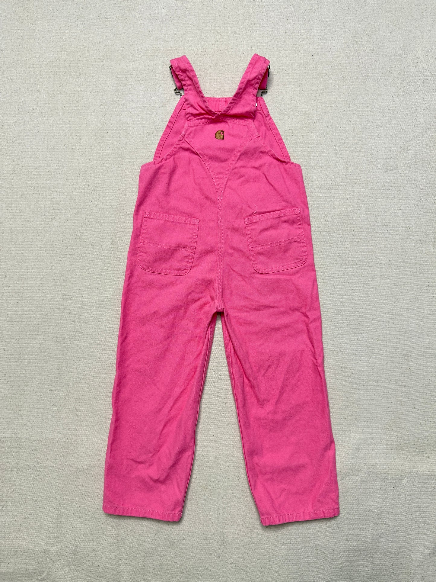 Modern Kids Toddler Carhartt Vivid Pink Bib Cotton Overall / 3T 4T