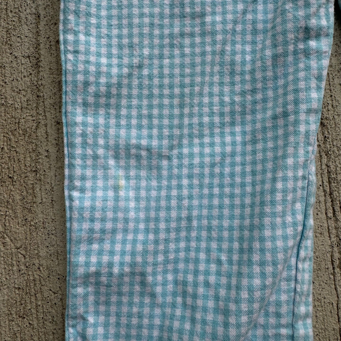 Vintage Kids Oshkosh Light Blue Checkered Pant No Tag