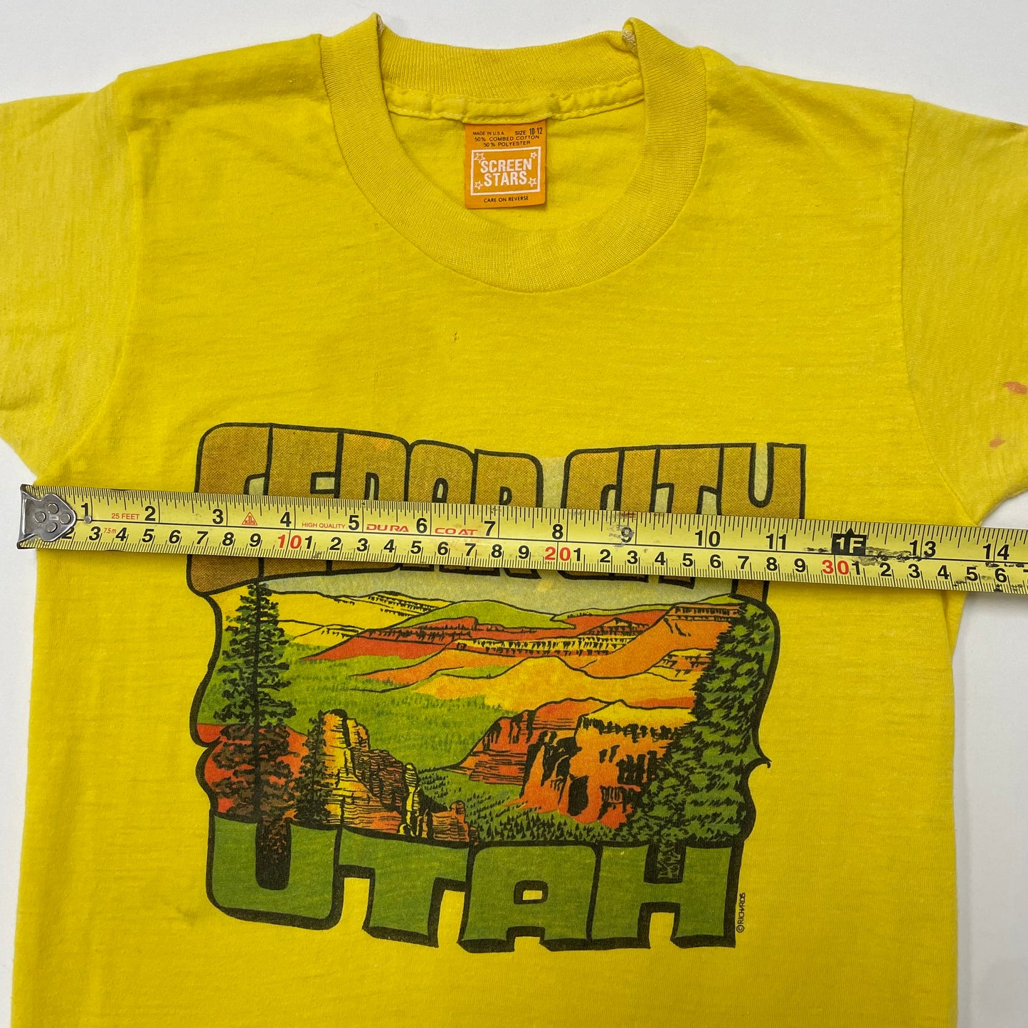 80s Kids Toddler Vintage Cedar City Utah USA Souvenir Tshirt / 7y 8y 9y / Baby Tee