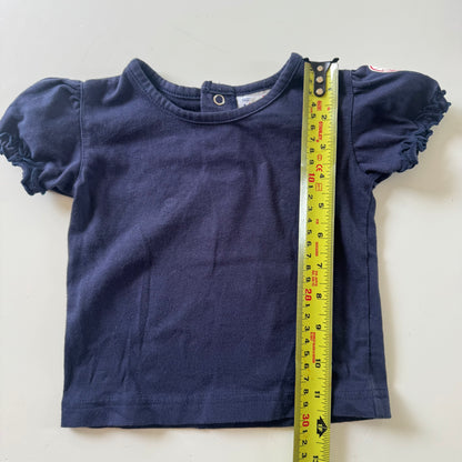 2000s Kids Girls Toddler 2 Piece  Set MLB New York Yankees Adjustable Strap Khaki Dress Baseball Pattern With Short Sleeve Navy T-Shirt 18 m