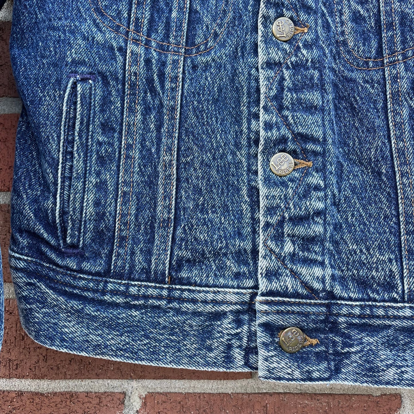 80s Vintage Kids/Teen Lee Denim Jacket Size 10-12