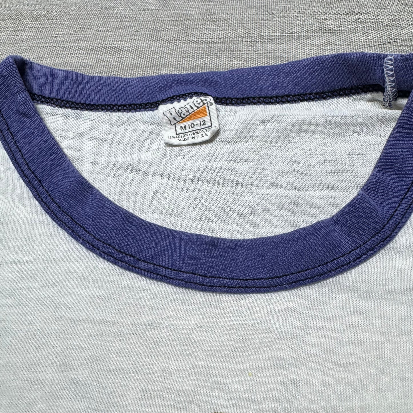 70s Kids Vintage Hanes Utah Honey Bee Souvenir Print White Short Sleeve T-Shirt M 10Y 11Y 12Y Made in USA