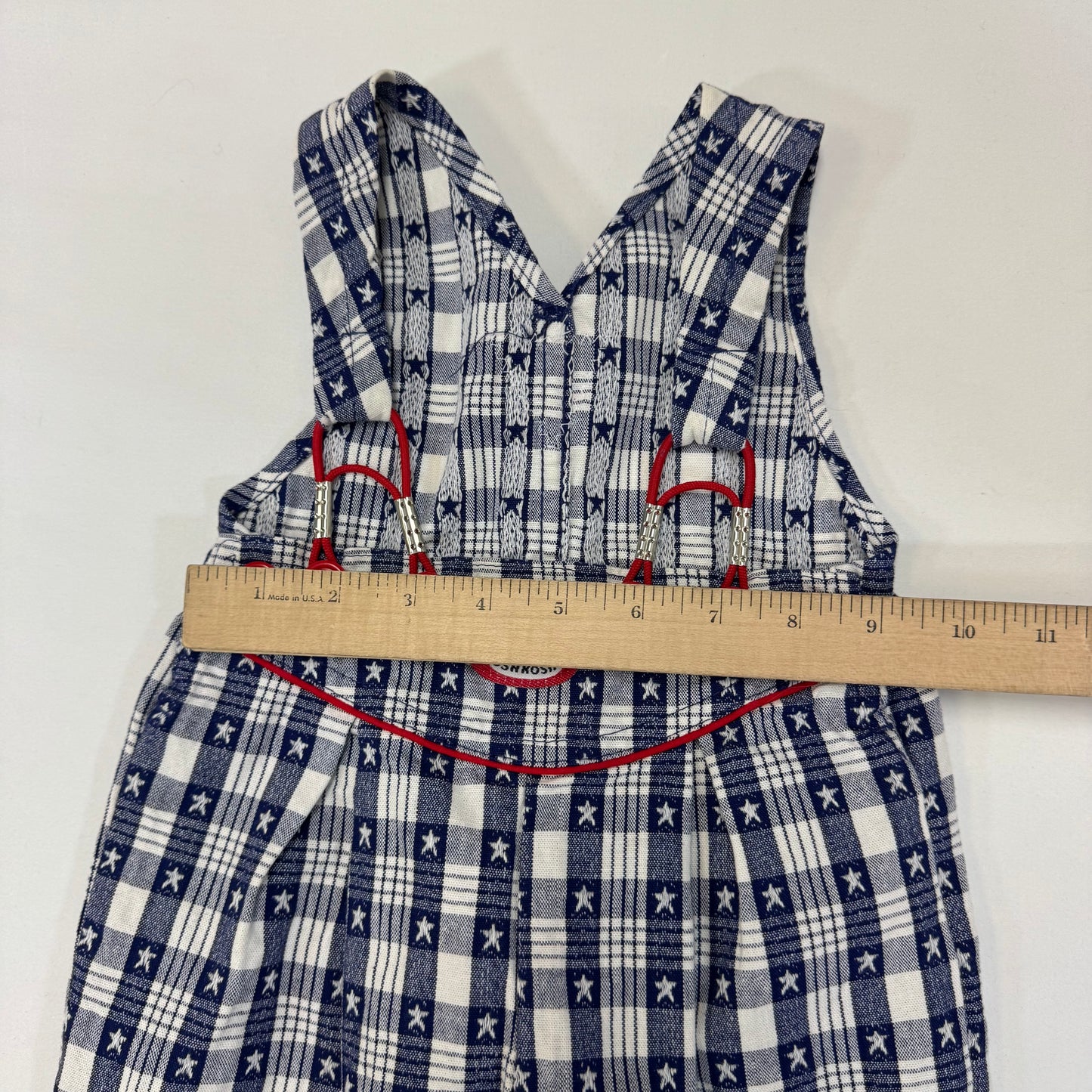 90s Kids Toddler Infant Vintage Baby B’Gosh OshkoshNavy White Star Pattern Overall / 3m 6m/ Made in USA