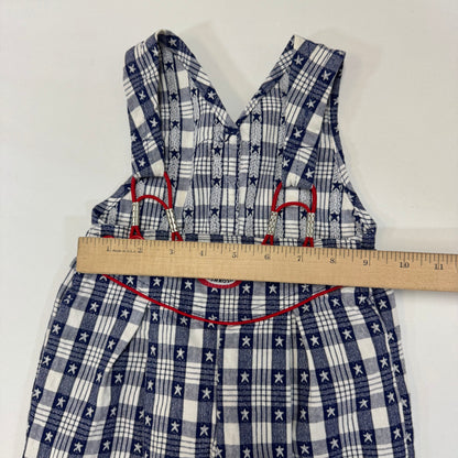 90s Kids Toddler Infant Vintage Baby B’Gosh OshkoshNavy White Star Pattern Overall / 3m 6m/ Made in USA