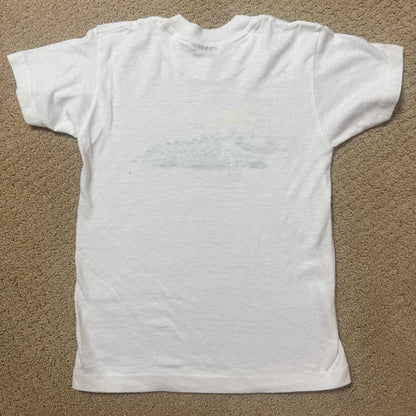1986 Kids Vintage See You Later Alligator White Short Single Stitch Sleeve T-Shirt 4Y 5Y 6Y Made in USA