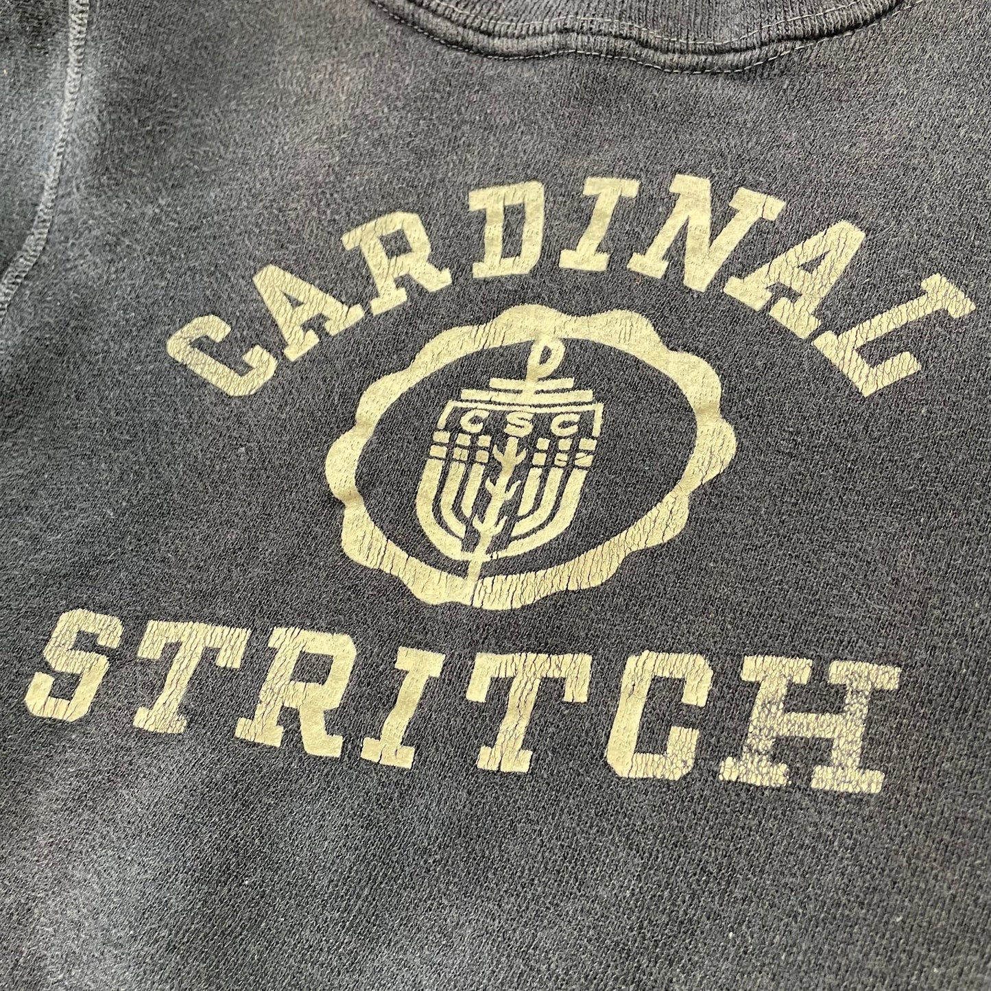 60s Kids Toddler Baby Vintage Champion Runners Tag Cardinal Stritch University Sweatshirt / 2-4y