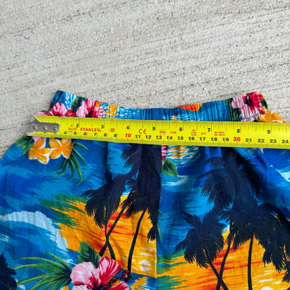 Kids Vintage Hawaiian Sunset Shorts 100% Cotton Made in Hawaii 3Y 4Y