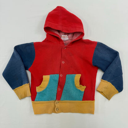 80s See Saw Vintage Kids Multicoloured Snap sweat 3T