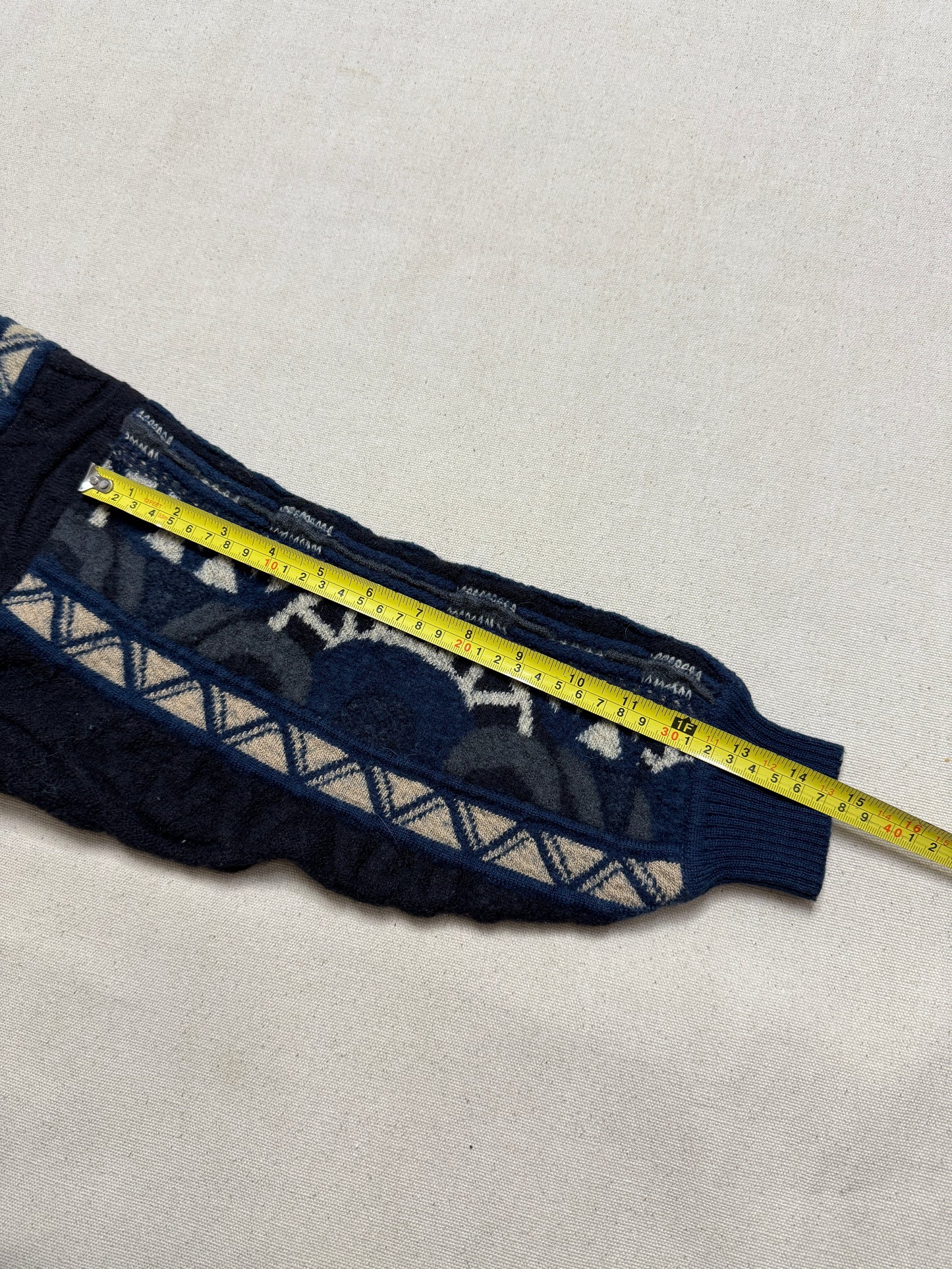 90s Kids Youth Vintage Coogi Style 100% Pure Wool Sweater / Made in USA / 7y 8y 9y