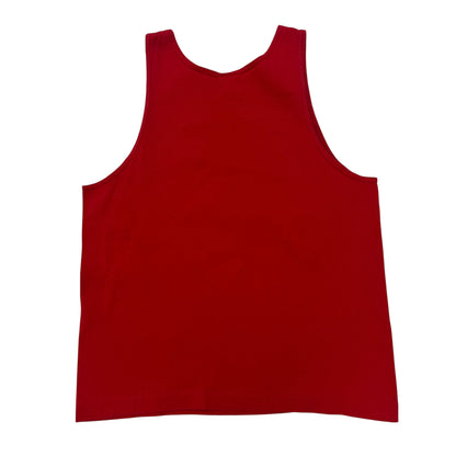 90s Kids Vintage Nike Flight Red Sleeveless 100% Cotton Tank Top L Made in USA