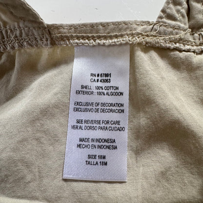 2000s Kids Girls Toddler 2 Piece  Set MLB New York Yankees Adjustable Strap Khaki Dress Baseball Pattern With Short Sleeve Navy T-Shirt 18 m