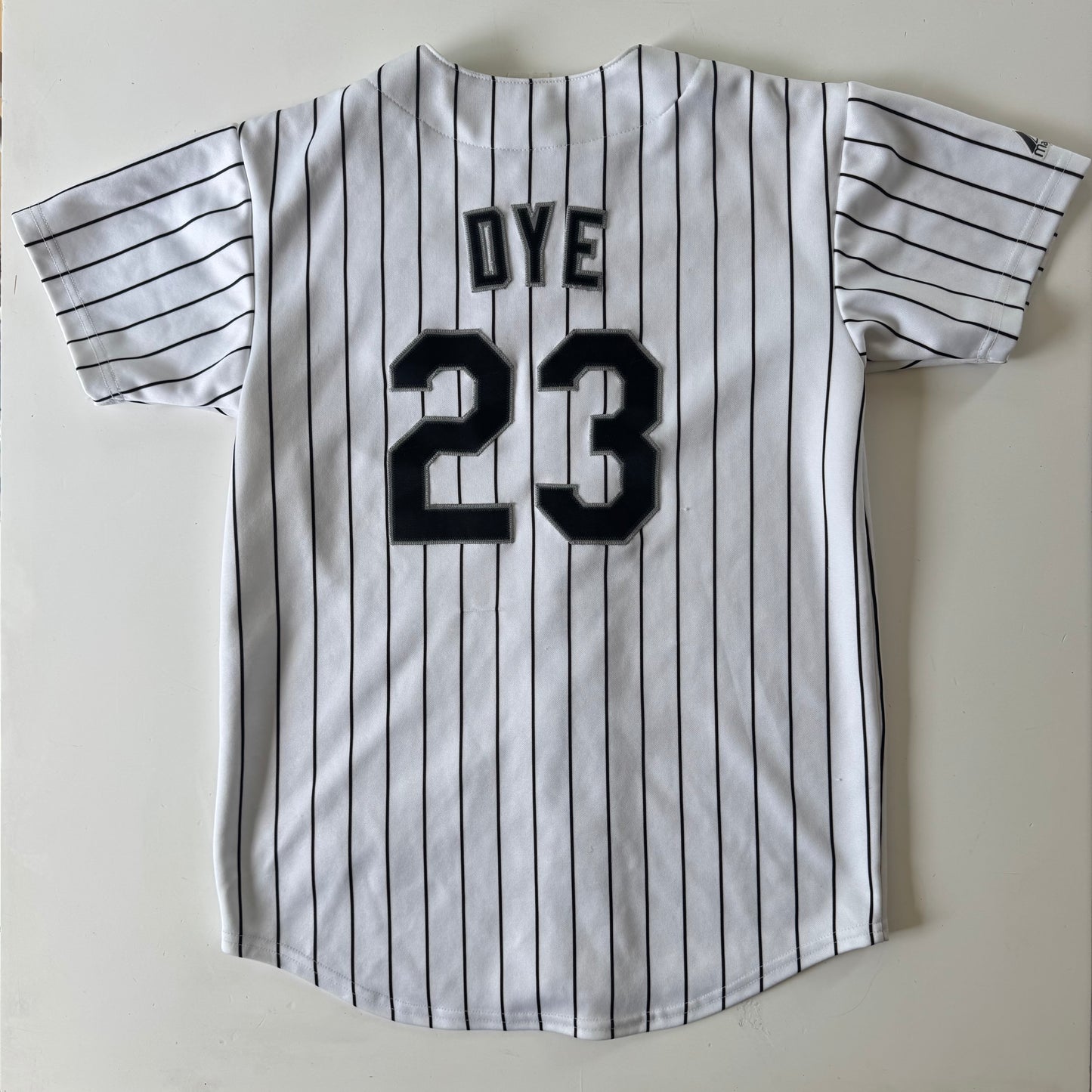 90s Kids Vintage MLB Majestic Jersey Chicago White Sox White/Black 23 Dye Button Up 11Y 12Y 13Y 14Y