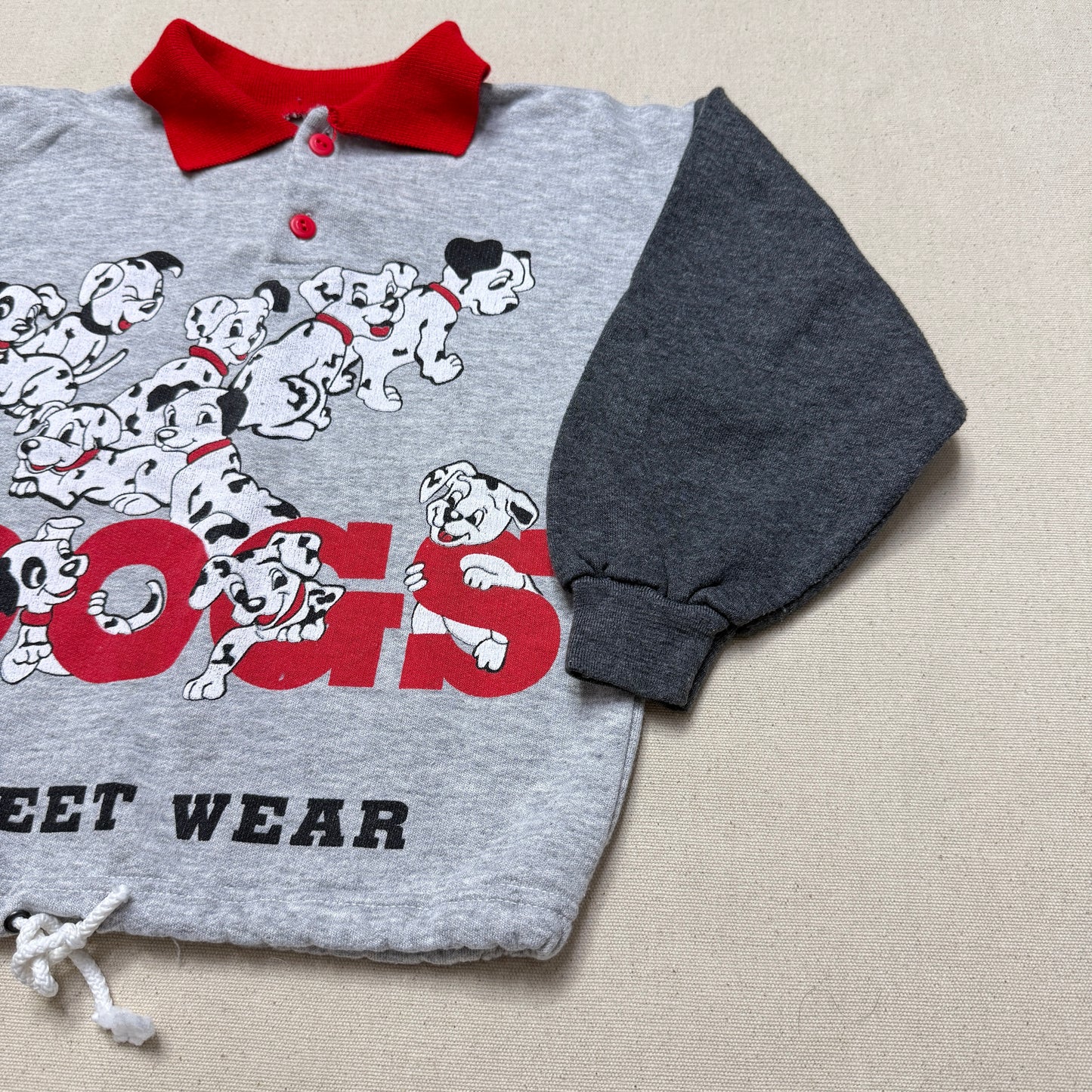 90s Kids Toddler Vintage Bootleg Dalmatian Polo Gray Sweatshirt / 4T 5T 6y