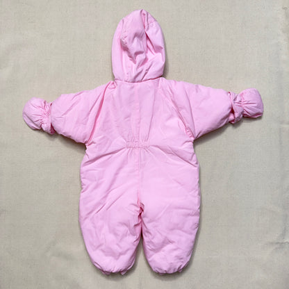 Y2K Kids Infant Vintage Disney Winnie the Pooh Double Zip Up Insulated Winter Suits with Mittens / 6m 9m 12m