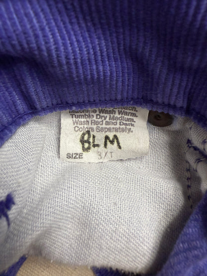 80s Kids Toddler Vintage Oshkosh Bgosh Purple Corduroy Straight Leg Lightweight Pants / 2T 3T / Made in USA