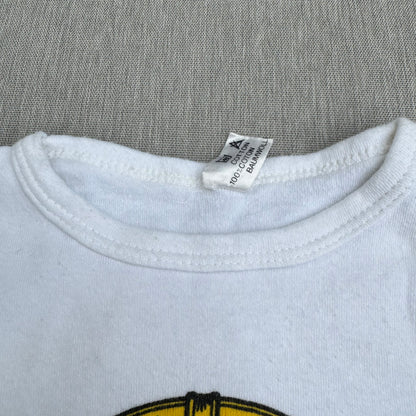 70s Kids Toddler Vintage Portugal Coat of Arms Print Souvenir Short Sleeve 100% Cotton T-Shirt 6Y Made in Portugal