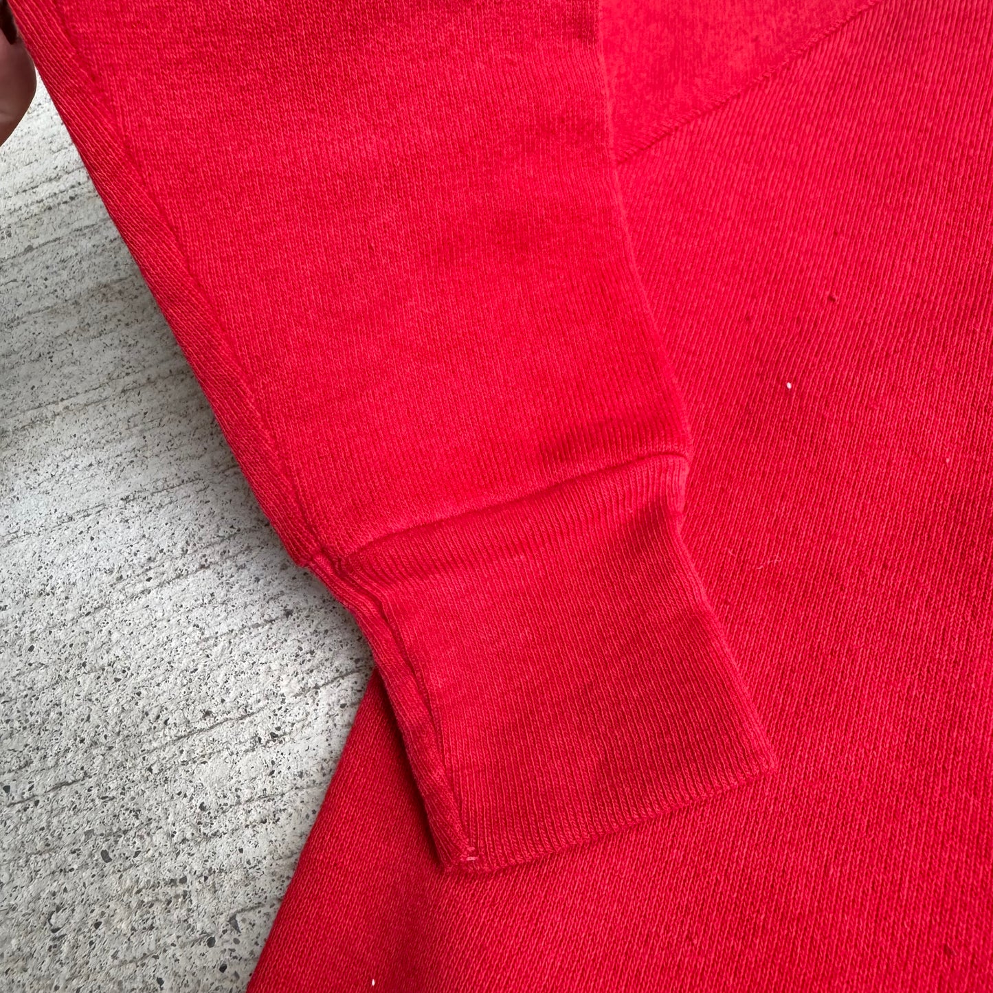 80s Kids Vintage Red Signal Pullover Crew Long Sleeve Sweatshirt Triceratops Dino Print S 6Y 7Y 8Y Made in USA