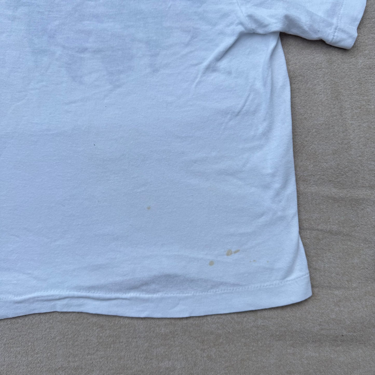 70s 80s Kids Vintage Batman and Robyn Cartoon Print White Short Single Stitch T-Shirt 3Y 4Y 5Y