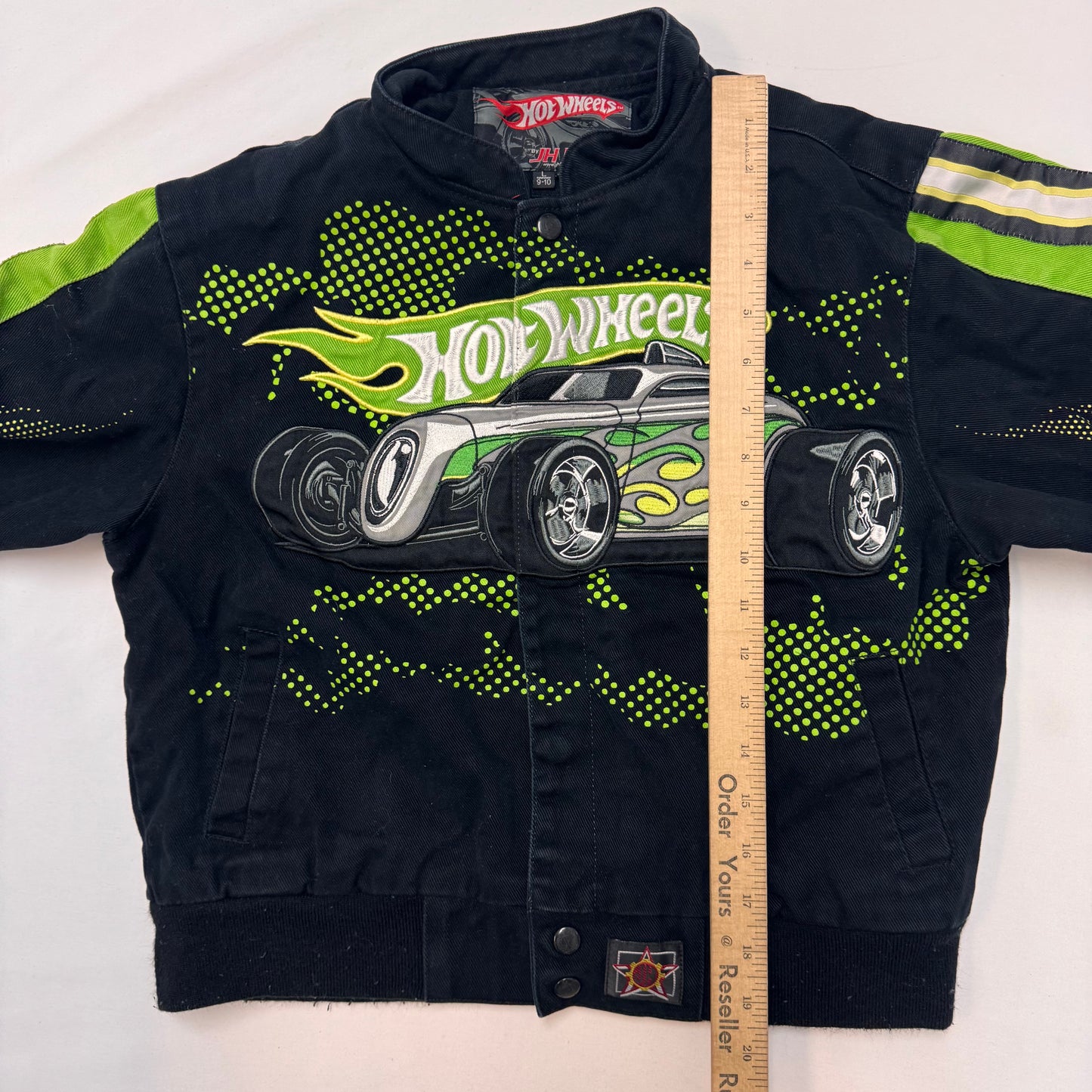 Kids Big Logo Hot Wheels Racing Snap Jacket L 9Y 10Y