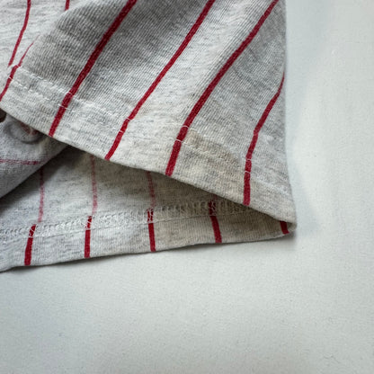 90s Kids Vintage Gray Rock U Sports Apparel Chicago Bulls Red Striped Shorts with Elastic Waistband Large 8Y 9Y 10Y Made in USA