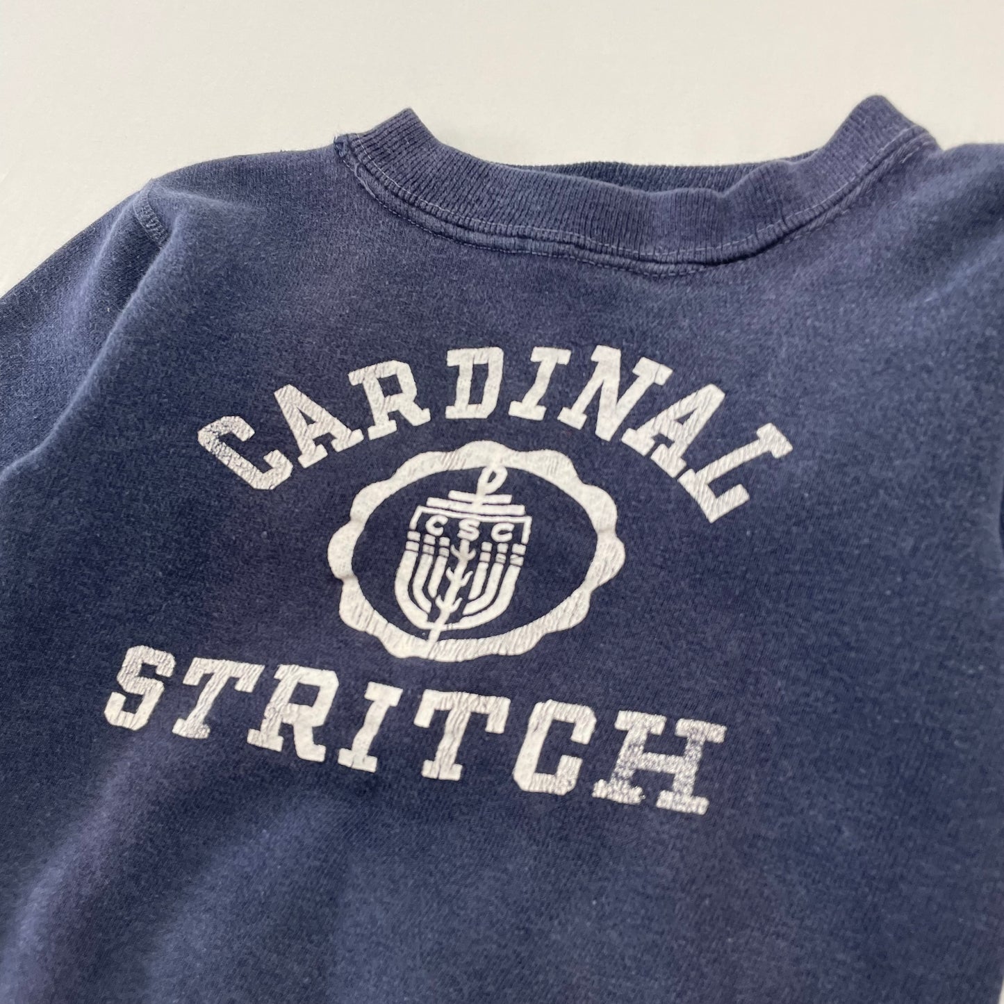 60s Kids Toddler Baby Vintage Champion Runners Tag Cardinal Stritch University Sweatshirt / 2-4y